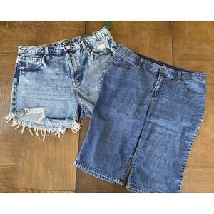 Lot Of 2 Womens Jeans Shorts Size 16 Wild Fable Westport